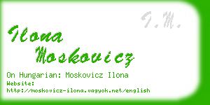 ilona moskovicz business card